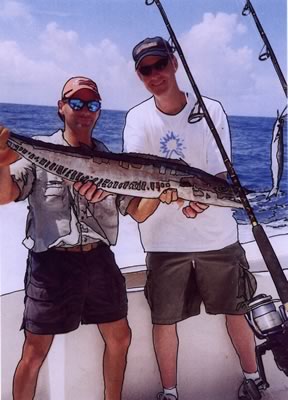 2 men fishing