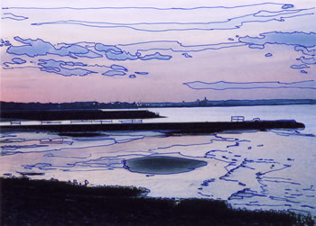 Reflected Sunset - Laurence Harbor